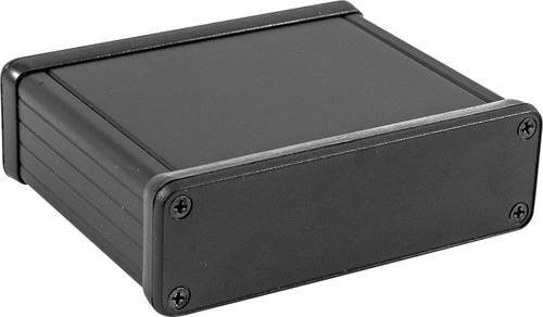 Hammond Electronics Universal-Gehäuse 1455L802BK aus eloxiertem Aluminium in Schwarz, B: 80 mm, T: 103 mm, H: 31 mm - Bild 1