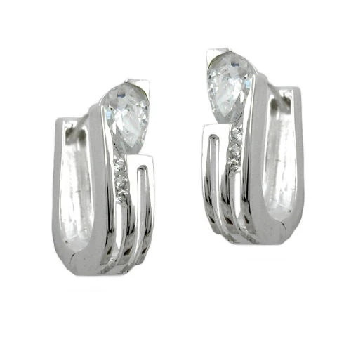 SIGO Creolen 925 Silber, Zirkonia, Unisex - Bild 1