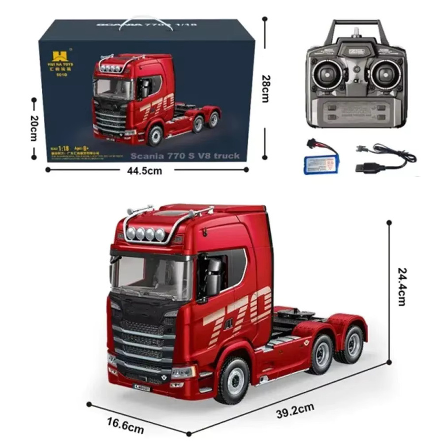HUINA 1501 770S Traktor, RC Lkw, 1/18, Metall, mit Licht und Sound, ab 8 Jahren - Bild 4