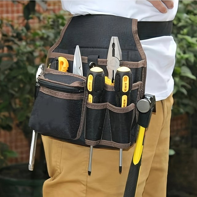 Mehrzweck-Werkzeugtasche für Hardware und Elektriker in Rot und Schwarz, B/H/T: 26,0 x 20,5 cm - Bild 1