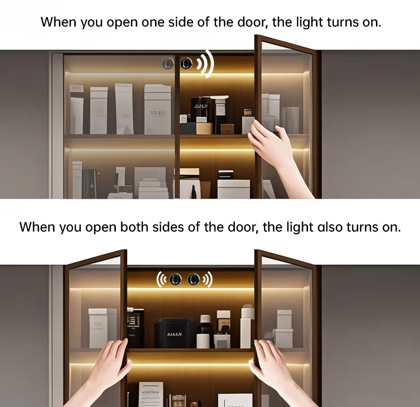 Asign Tuya COB LED Streifen Licht mit Türsensor Steuerung, Warmweiß, 12V Schrankbeleuchtung für Kleiderschrank und Möbel - Bild 2