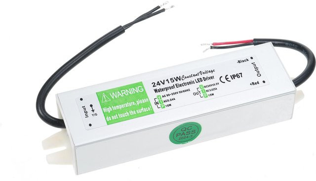 TOMTOP JMS Wasserdichter LED-Treiberschalter IP67 Netzteil Transformator Adapter AC 90V-250V auf DC 24V 50W in Silber - Bild 1