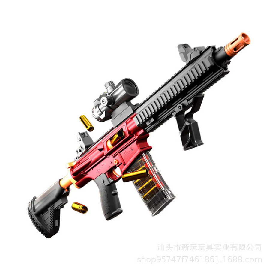 CTMA Spielzeugpistole, ARP9/M416, elektrisches kontinuierliches Abfeuerschale, manueller/automatischer Modus, Rot - Bild 3