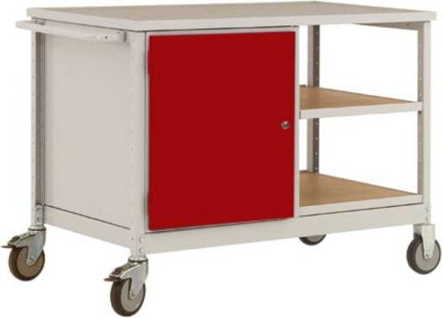 Manuflex LW1003.3003 Werkbank-Mobil aus Stahl in Rubin-Rot, B/T/H: 113,5 x 78,0 x 59,0 cm - Bild 1