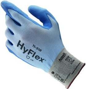 Ansell HyFlex 11-518 Nitrilhandschuh Blau Grösse 9 mit EN 388 Schutzstandard - Bild 1