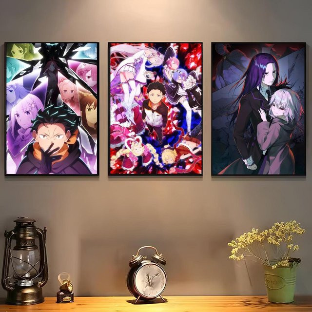 Re Zero Anime-Poster von Beast Kingdom als wasserfester Papieraufkleber für deine Wanddekoration in Multicolour - Bild 1