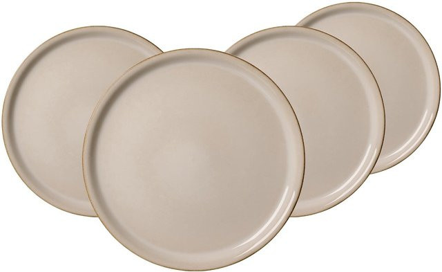Ritzenhoff & Breker Pizzateller Nerano Dinner Plate aus Keramik, Beige, Durchmesser: 32 cm, 4er Set - Bild 1