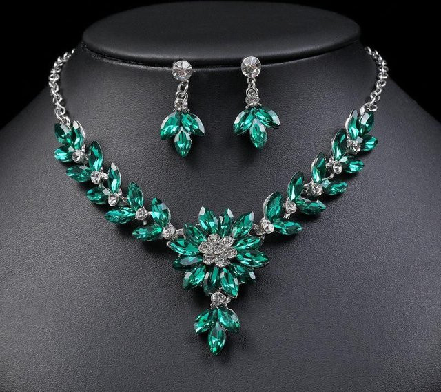 Lucky Star Jewelry Schmuck-Set, Zirkonia, grün, Damen - Bild 1