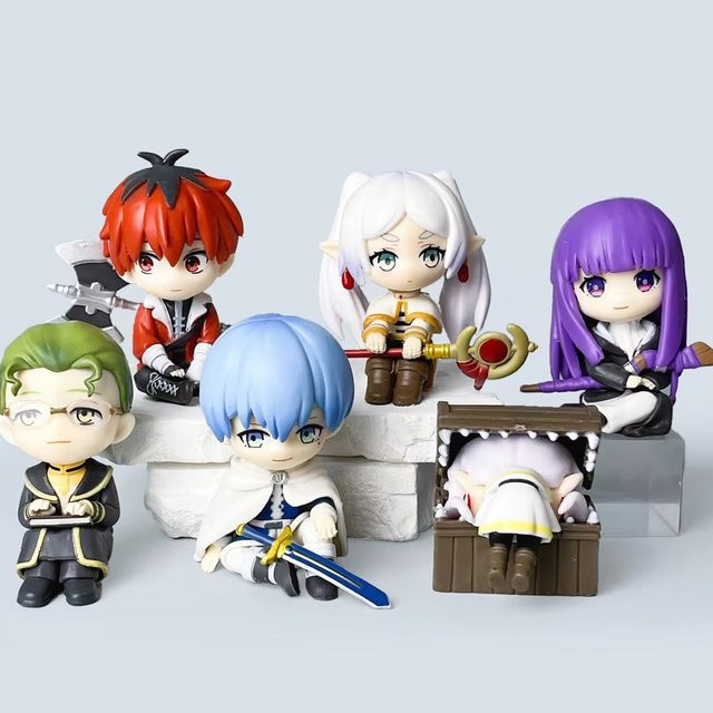 Bandai Frieren Beyond Journey's End Chibi Anime-Figur, 6-teiliges Set, Kunststoff - Bild 1