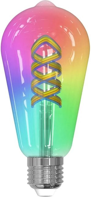 LUUMR Smart LED E27 ST64 Glühbirne aus Glas, RGB Multicolour, dimmbar, kompatibel mit Tuya, ZigBee und Philips Hue, transparent - Bild 1