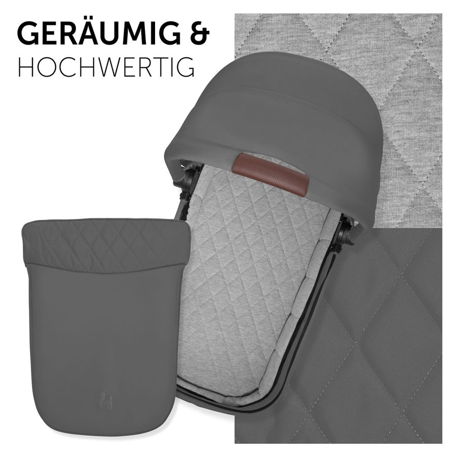 Hauck Faltbare Babywanne Carrycot für Walk N Care Kinderwagen in Dark Grey - Bild 3