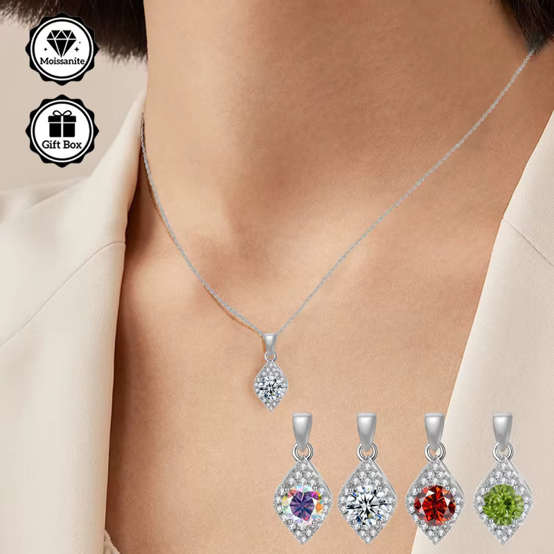 LAMVOICE Halskette, Silber, 0,5 Karat Moissanit, Damen - Bild 2