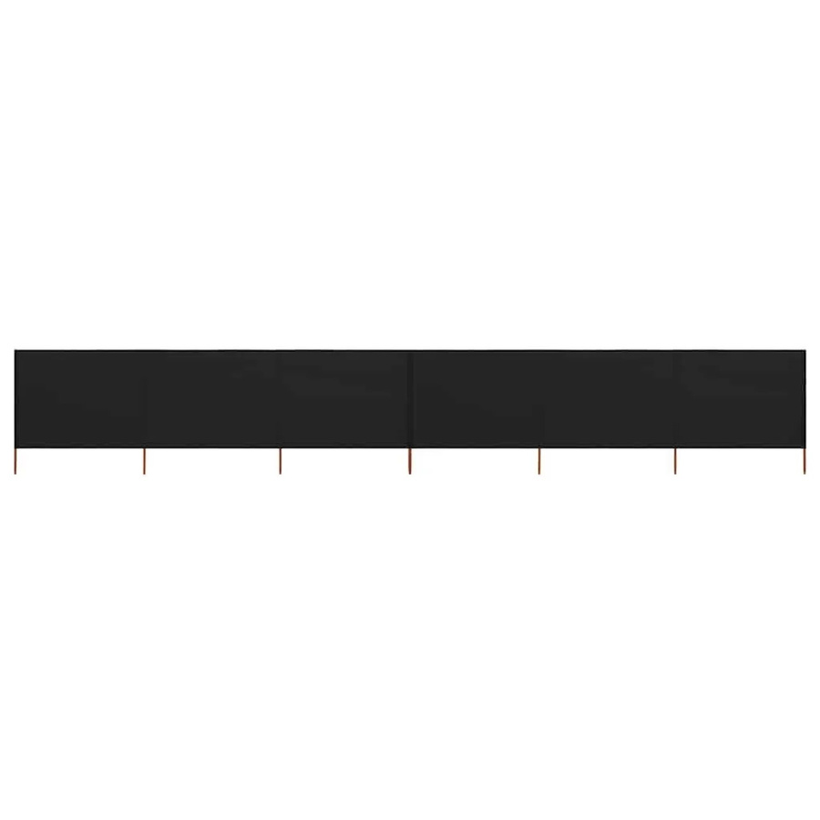 vidaXL 6-teiliges Windschutzgewebe Schwarz B: 800 cm, H: 160 cm - Bild 2