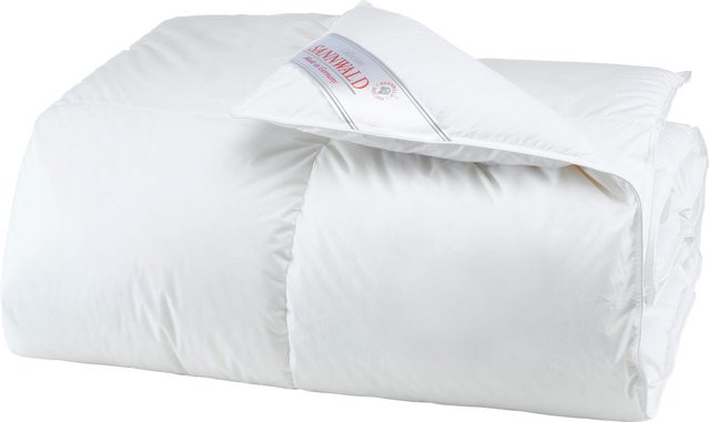 SANNWALD Premium Daunen-Kassettenbettdecke aus Baumwolle, Weiß, B/H: 135 x 200 cm - Bild 1