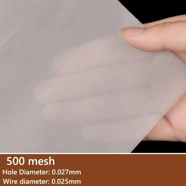 Xiaolang Filtersieb aus Edelstahl 304 mit 500 Mesh Maschendrahtgewebe, Farbe: Silber, Breite: 60 cm, Höhe: 30 cm - Bild 1