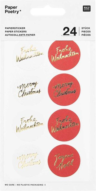 Rico Design Paper Poetry Papiersticker Merry Christmas - Bild 1