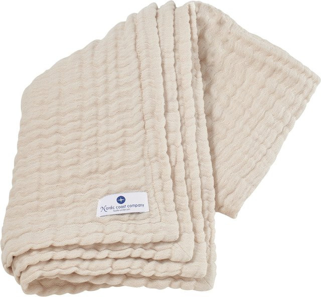 Babydecke aus Musselin von Nordic Coast Company in Beige, B/B: 75 x 75 cm - Bild 1