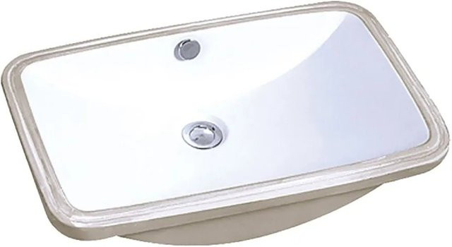 NEG Unterbau-Waschbecken Uno62U aus Keramik, Weiß, Rechteckig, B: 55 cm, T: 35 cm, H: 17,5 cm - Bild 1
