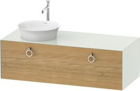 Duravit Waschtischunterschrank White Tulip in Weiß Matt, Wandmontage, B: 130 cm, T: 55 cm, H: 40,8 cm - Bild 1