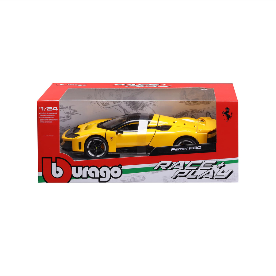 Bburago Ferrari F80 Supersportwagen, Modellauto, 1:24, Metall, ab 3 Jahren - Bild 1