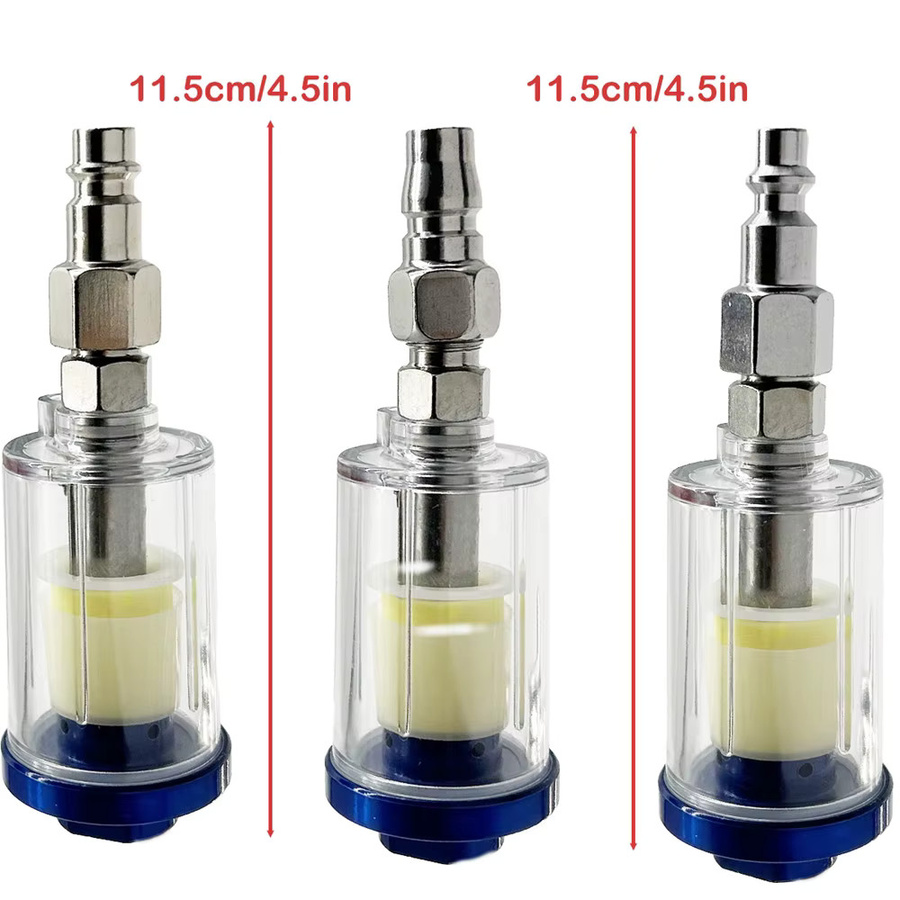 Wasser-Öl-Abscheiderfilter mit 1/4 Zoll NPT Außengewinde und Innengewinde für Spritzpistolen, Luftleitungen und Kompressoren - Bild 2
