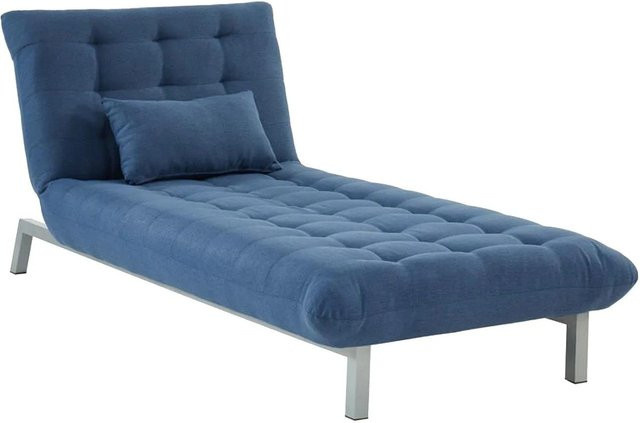 Vente-unique Recamiere Hornet ohne Schlaffunktion in Blau, Breite: 90 cm - Bild 1