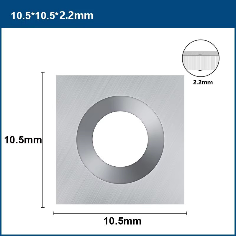 Cmcp Hartmetall-Einsatzplatten für Holzfräser und Hobel, Farbe: Silber, B/T/H: 12 x 12 x 10,5 cm - Bild 3