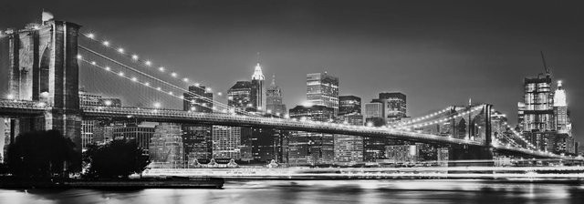 Komar Fototapete Vlies Brooklyn Bridge B: 400 cm, H: 140 cm - Bild 1