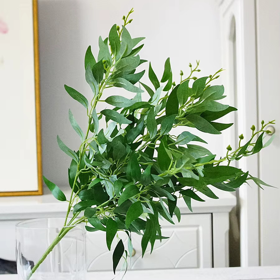 Künstlicher Willow Blumenstrauß von Kahaul in Grün zur Dekoration für Hochzeit, Party und Weihnachten - Bild 3