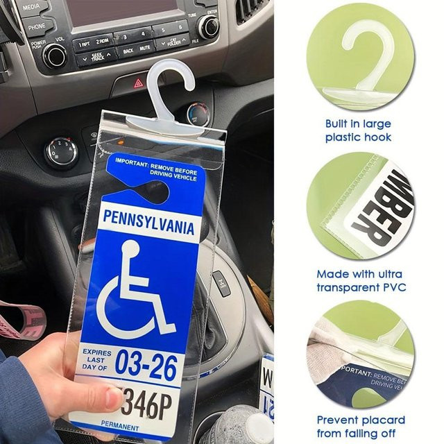 Transparente PVC-Tasche für Plakate und Slogans zur Aufhängung im Auto oder Parkplatz - Bild 1