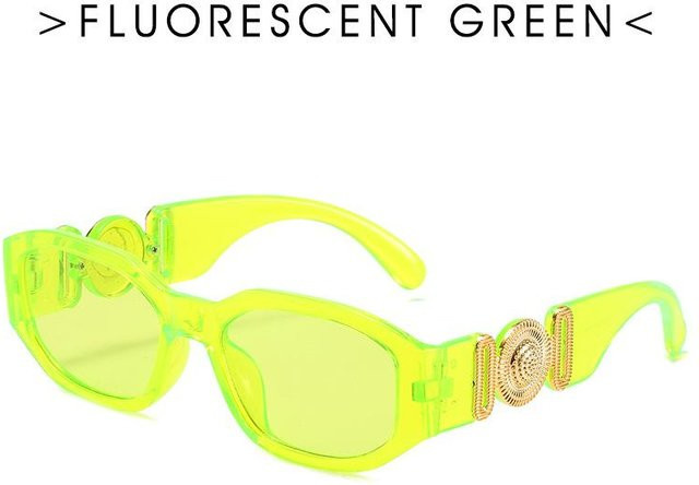 Quadratische Sonnenbrille, Unisex, Vollrand, Kunststoff, Multicolour, Green - Bild 1