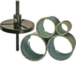 BGS Fliesen-Bohrkronen-Satz 6-teilig mit Hartmetallspitzen, Durchmesser: 33 mm bis 73 mm, Farbe: Silber - Bild 1