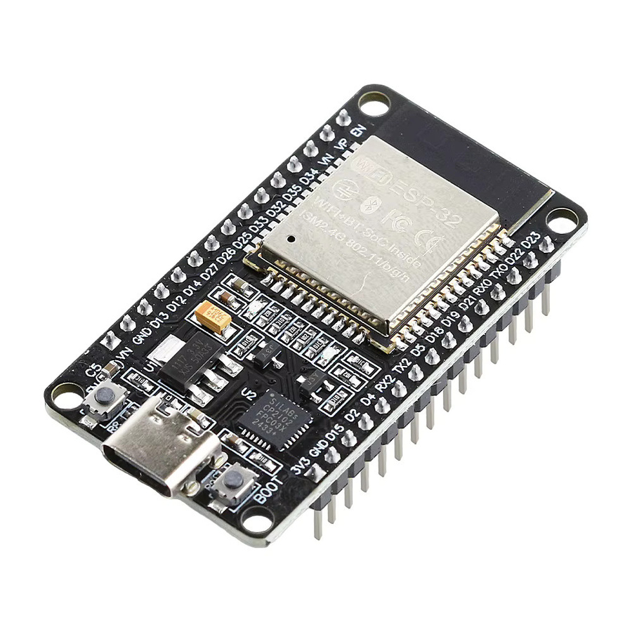 ESP32 Entwicklung Board mit 2,4G WIFI und Bluetooth, Dual Core, Micro Typ-C Anschluss, Schwarz - Bild 2