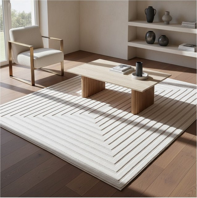 Outdoor-Teppich ORTLER Kadima Design in Creme und Beige mit 3D-Design, UV-beständig, B/T: 240 x 340 cm - Bild 1