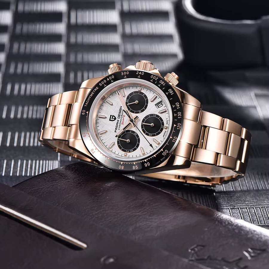 Pagani Design Chronograph, Quarz, Edelstahl, Saphirglas, Weiß, Herren - Bild 4