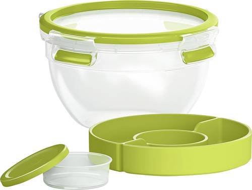 Emsa Clip & Go Snackbox mit Deckel, Transparent/Grün, 1 l - Bild 1