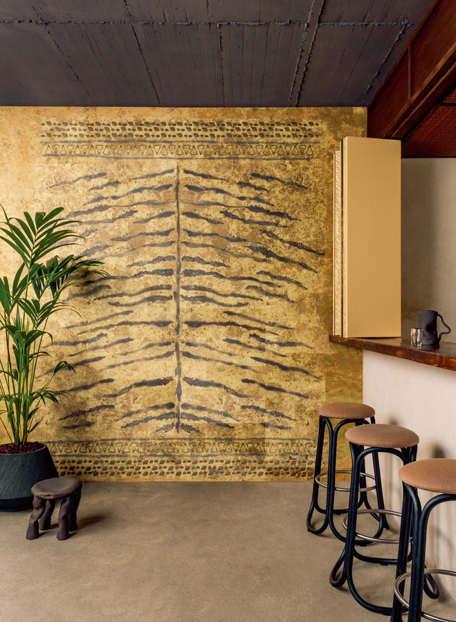 Élitis Mural Tigre Royal VP 971 01 Wandtapete mit Animal Print in Braun - Bild 1
