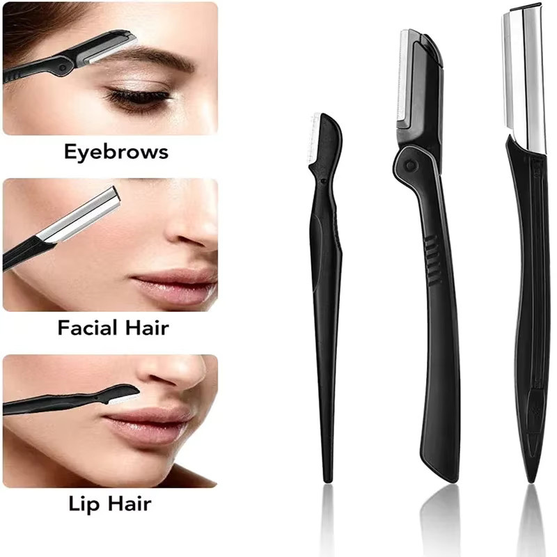 Augenbrauen Trimmer Set, Schere, Pinzette, Rasierer, Kamm, Clip, Unisex - Bild 3