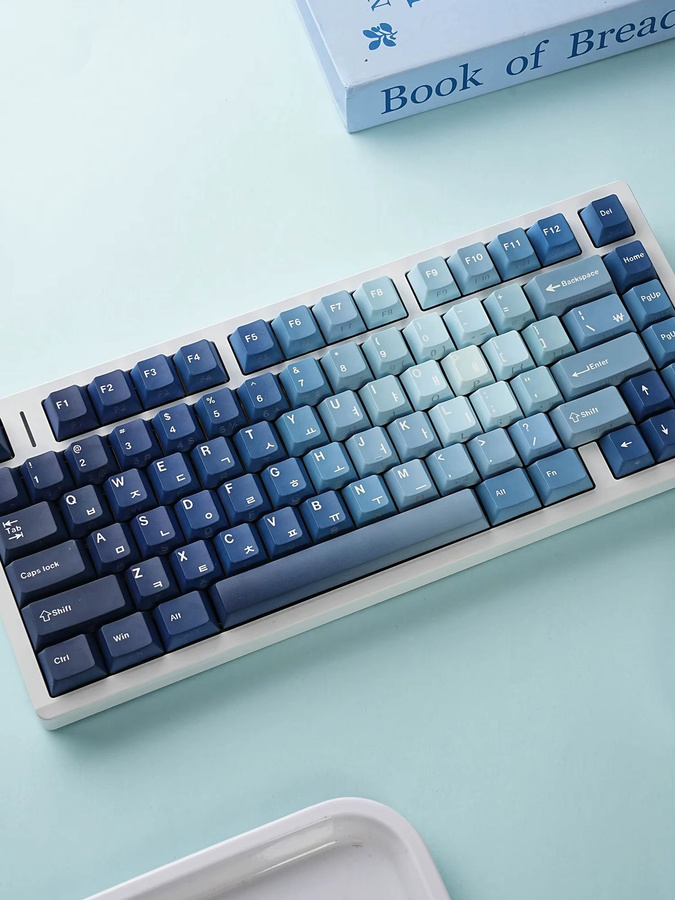 Cherry PBT MX Tastenkappen Set für mechanische Tastaturen in Blau mit 130 Keys für verschiedene Layouts wie AZERTY, KR/JP, Französisch, Russisch und Spanisch - Bild 3