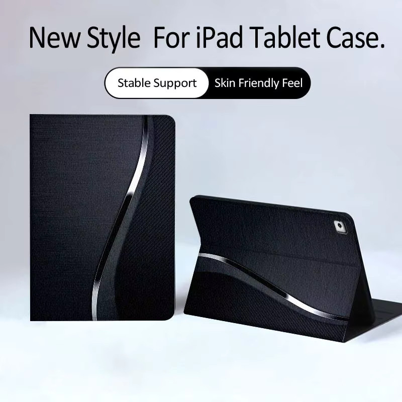 Luxuriöse Carbonfaser-Hülle für Apple iPad Pro und Air 13 Zoll, faltbare Tablet-Schutzhülle in Schwarz - Bild 2