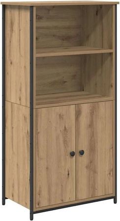 vidaXL Highboard Artisan-Eiche Modern, Farbe Braun, B/T/H: 62 x 36 x 121,5 cm