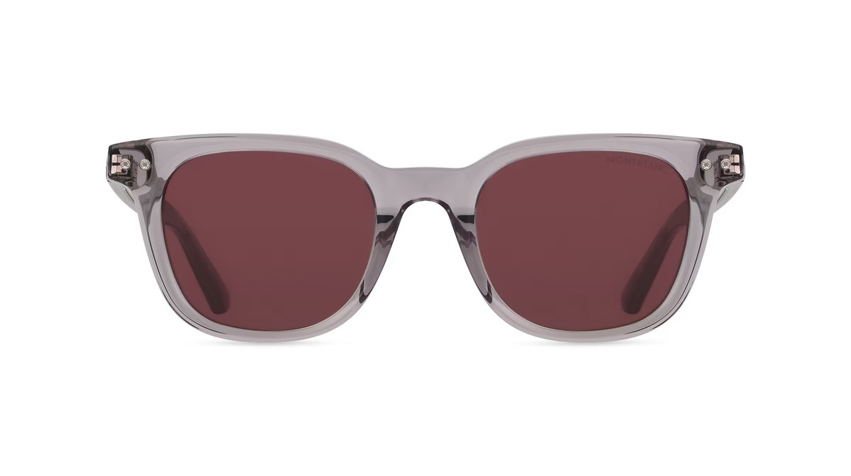 Montblanc MB0320S Sonnenbrille, Vollrand, Rund, Acetat, Unisex, grau, purple - Bild 1