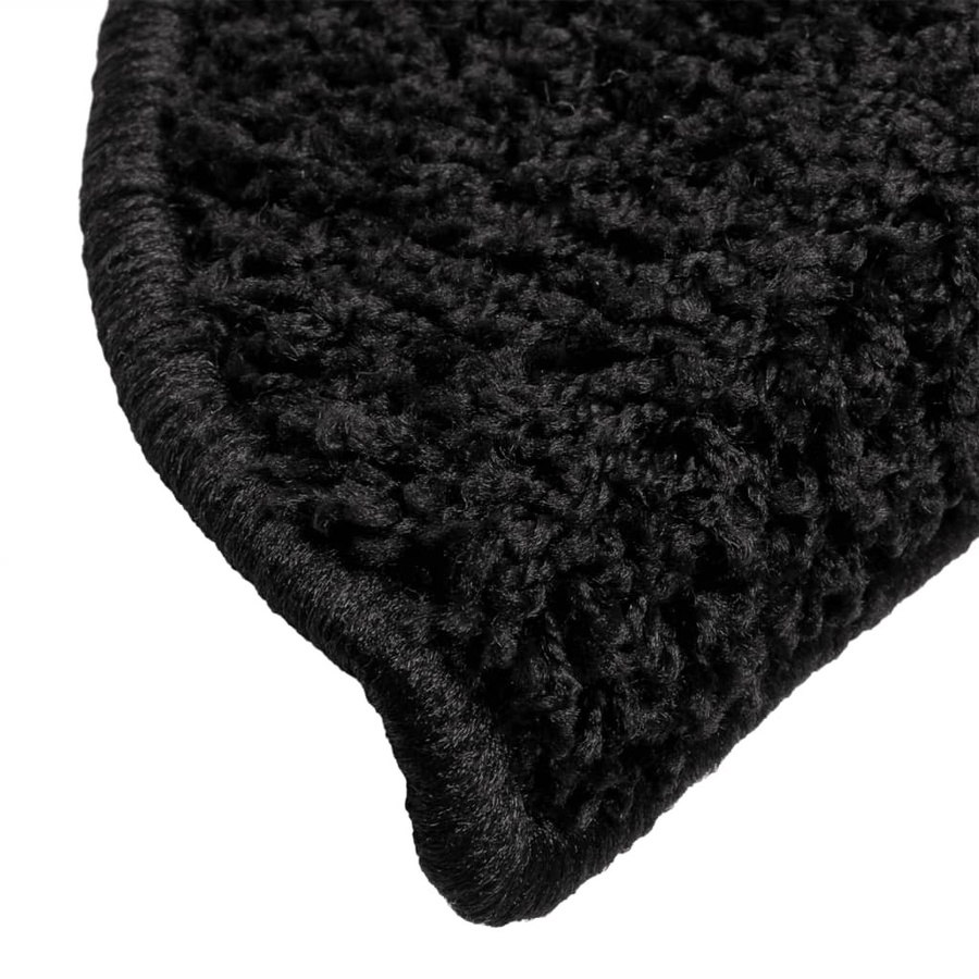 vidaXL Treppenmatten aus Polypropylen, 15 Stück, Schwarz, rutschfest und schalldämpfend, B/T/H: 56 x 17 x 3 cm - Bild 6