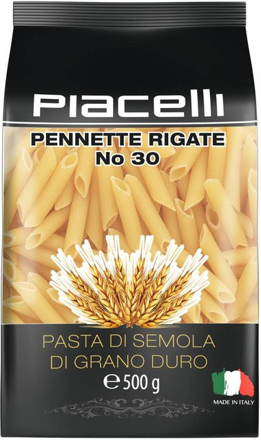 Piacelli Pennette Rigate Hartweizengrießnudeln 500 g - Bild 1