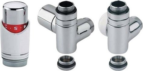 XIMAX Thermostat-Set mit Thermostatkopf in Weiß und Silber, B/H/T: 8,2 x 17,2 x 7,0 cm - Bild 1