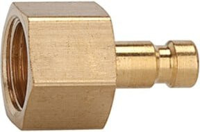 Riegler Nippel für Kupplungen NW 2,7 aus Messing in Gold, M5 IG, SW 7 - Bild 1