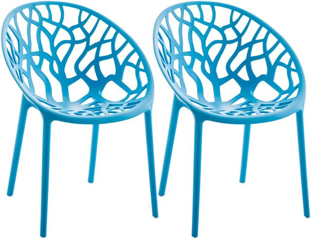 CLP Gartenstühle 2er Set Hope stapelbare Outdoor-Gartensessel aus Polypropylen mit Lehnen, UV-beständig und wetterfest - Bild 1