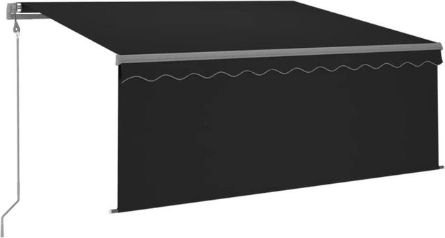 vidaXL Automatische Markise mit LED, Rollo und Windsensor in Anthrazit, B: 350 cm, H: 250 cm - Bild 1
