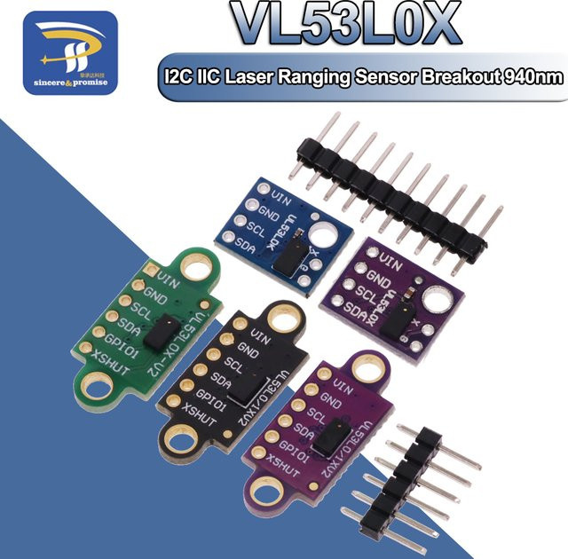 GY-530 VL53L0X Time-of-Flight Laser-Entfernungssensor Breakout Distanzmodul mit I2C Schnittstelle in Violett - Bild 1