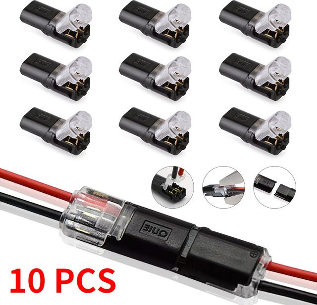 LOLGOOD 10er Set Wasserdichte 2Pin Schnellverbinder für Automotive Kabel und Drahtverbindungen - Bild 1